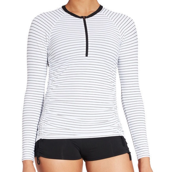 Calia Caviar/Pure White Long Sleeved Rashguard Top - Picture 3 of 14